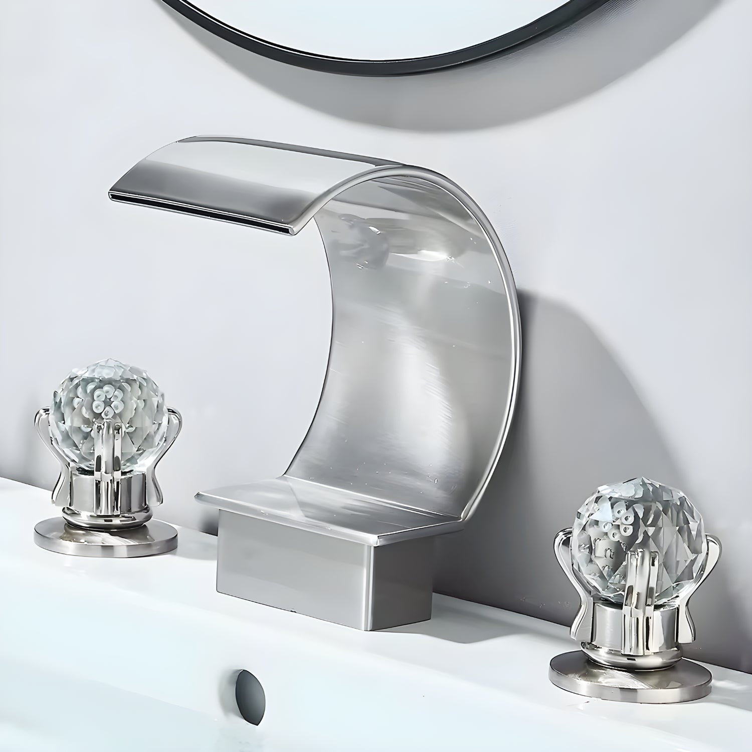 Halle - Three-Hole Waterfall Bathroom Faucet