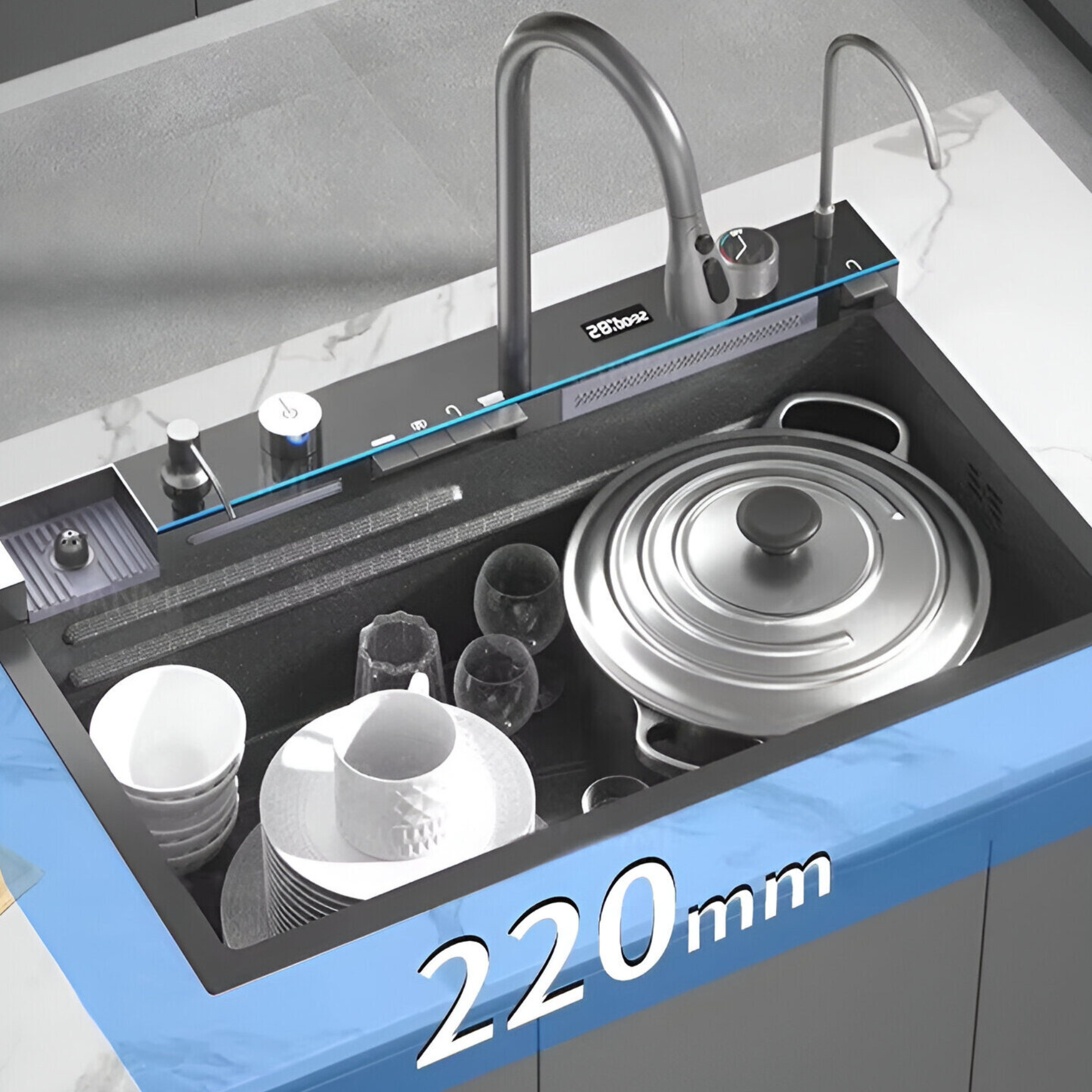 Smart workstation kitchen sink