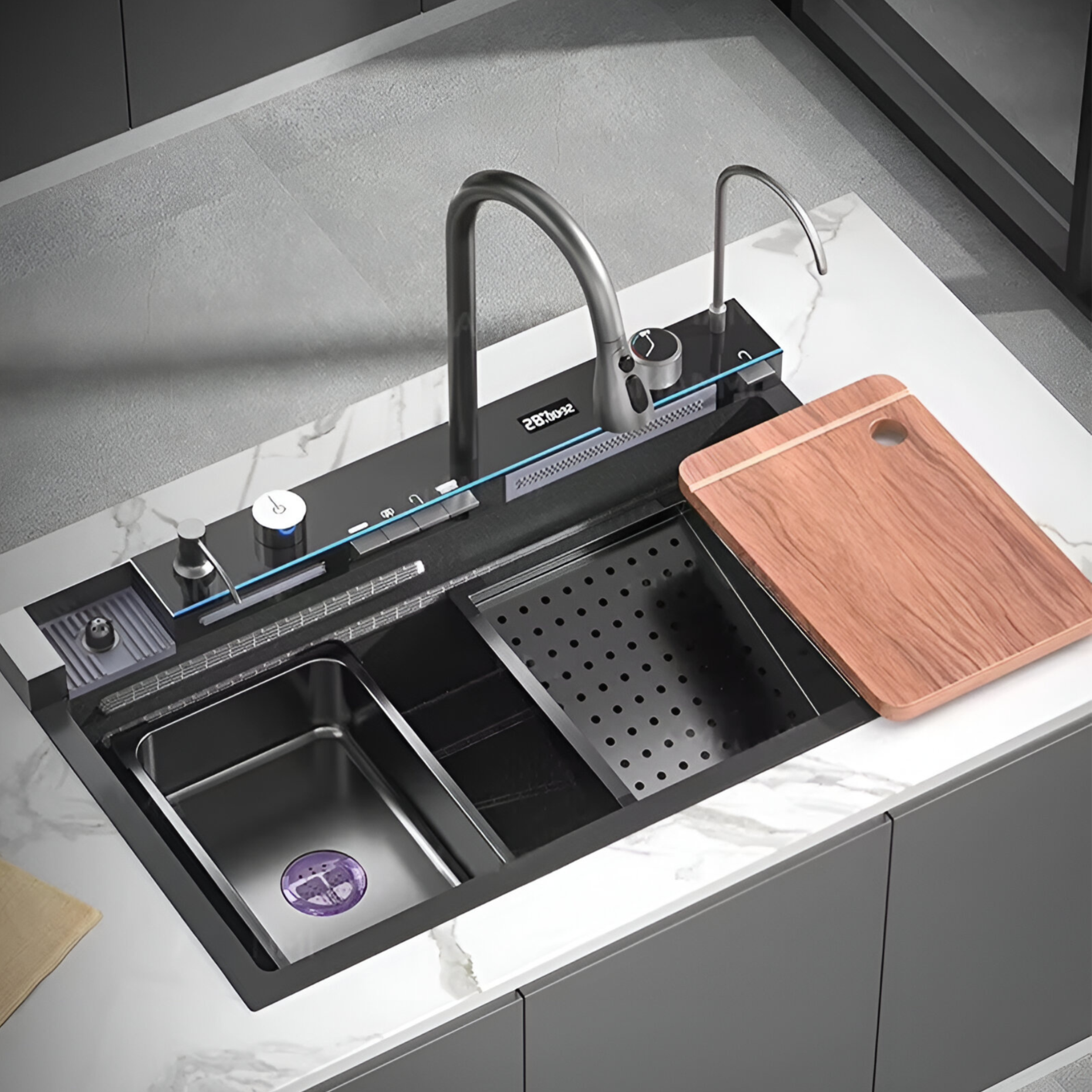 Smart workstation kitchen sink