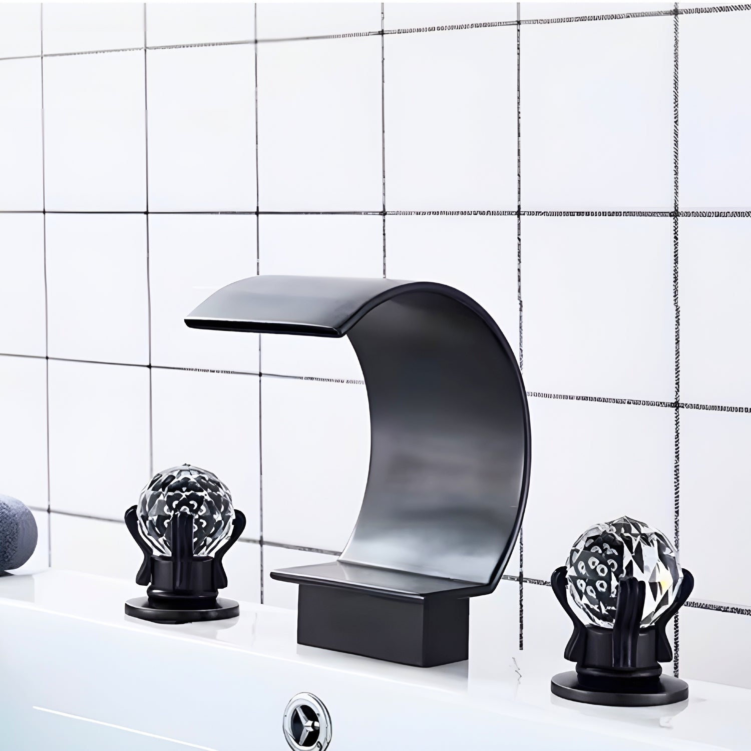 Halle - Three-Hole Waterfall Bathroom Faucet