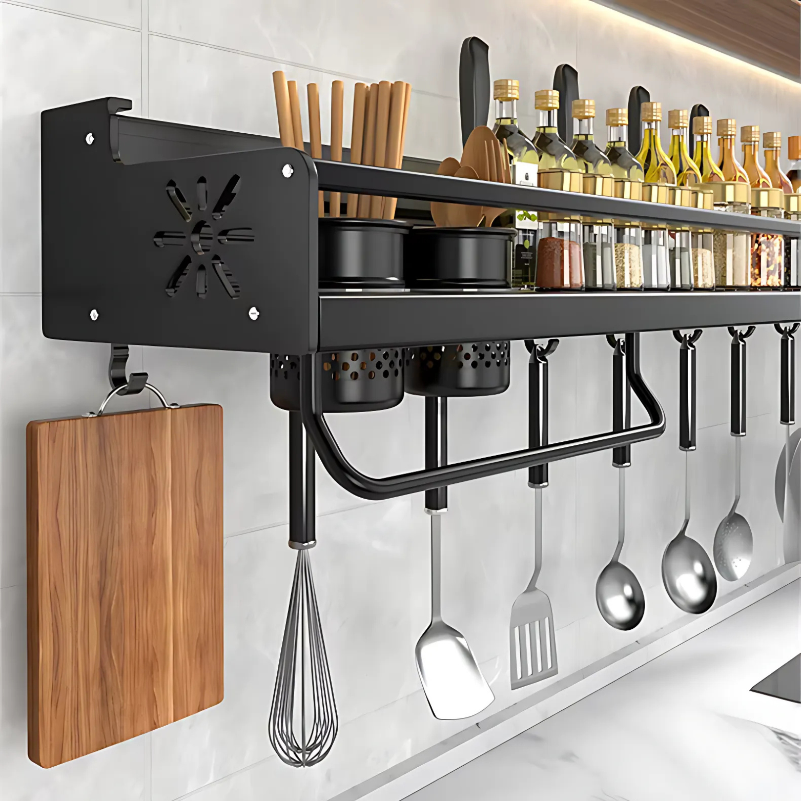 Kitchen wall dish rack