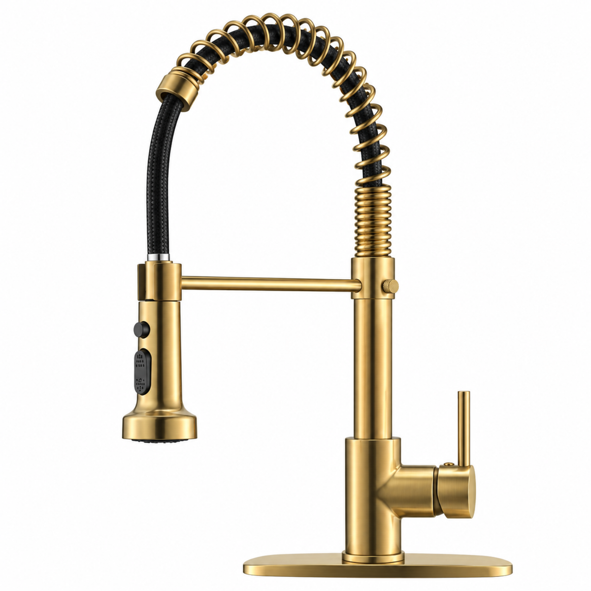 Halmstad - Single Hole Pre-Rinse Pull-Down Sprayer Spring Spout Kitchen Faucet