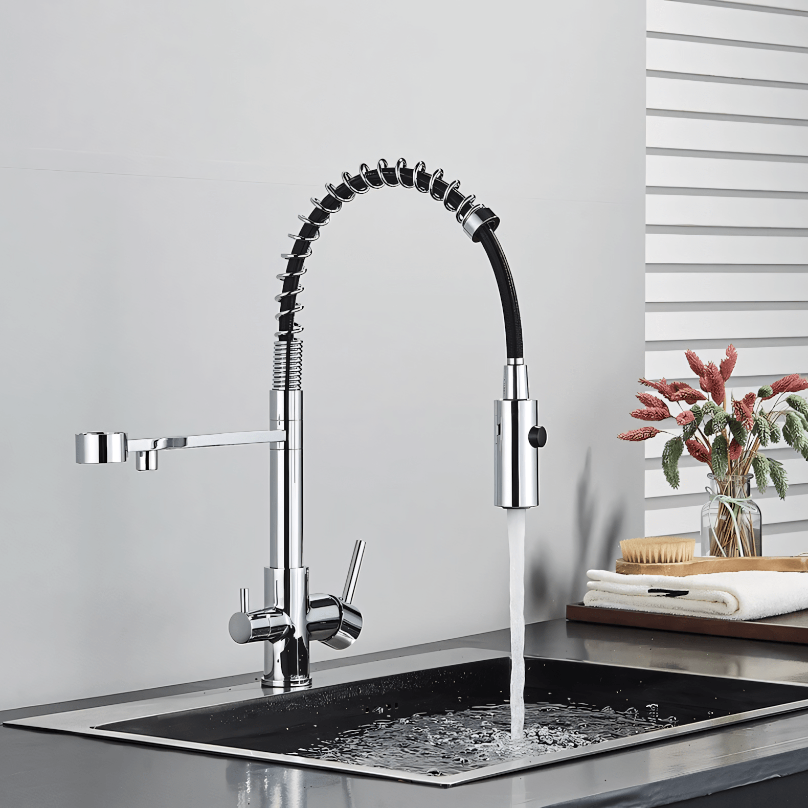 3-way kitchen faucet with filter tap