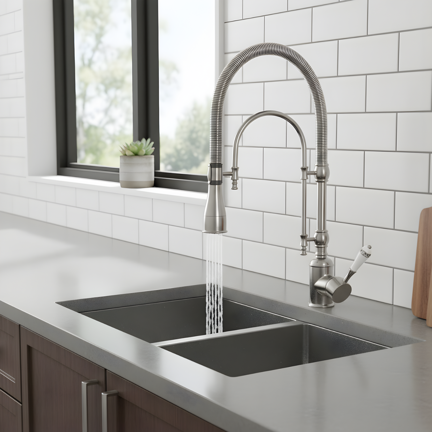 Visby - 360° Pull-Down Kitchen Faucet with Spring Spout Hot & Cold Mixer