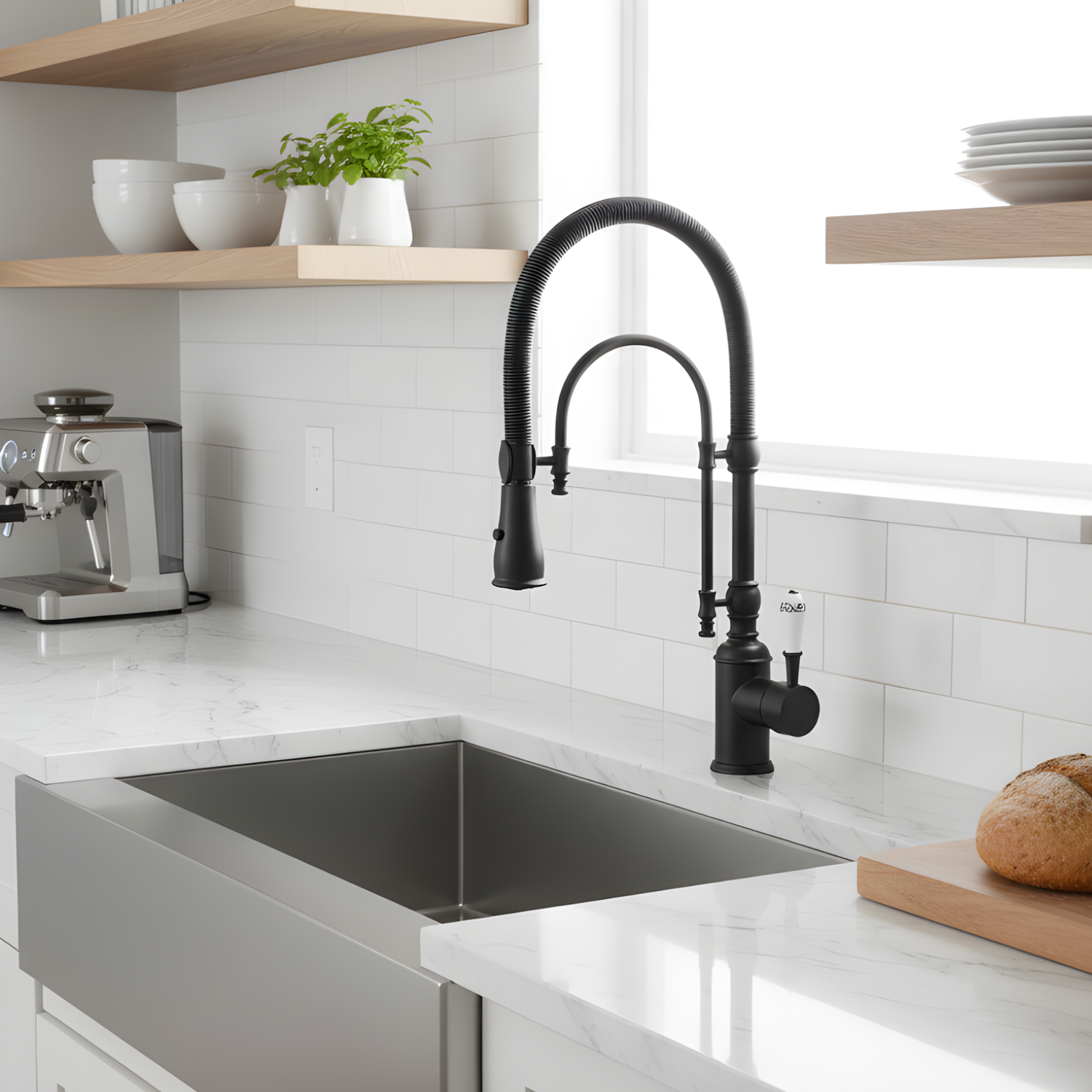 Visby - 360° Pull-Down Kitchen Faucet with Spring Spout Hot & Cold Mixer