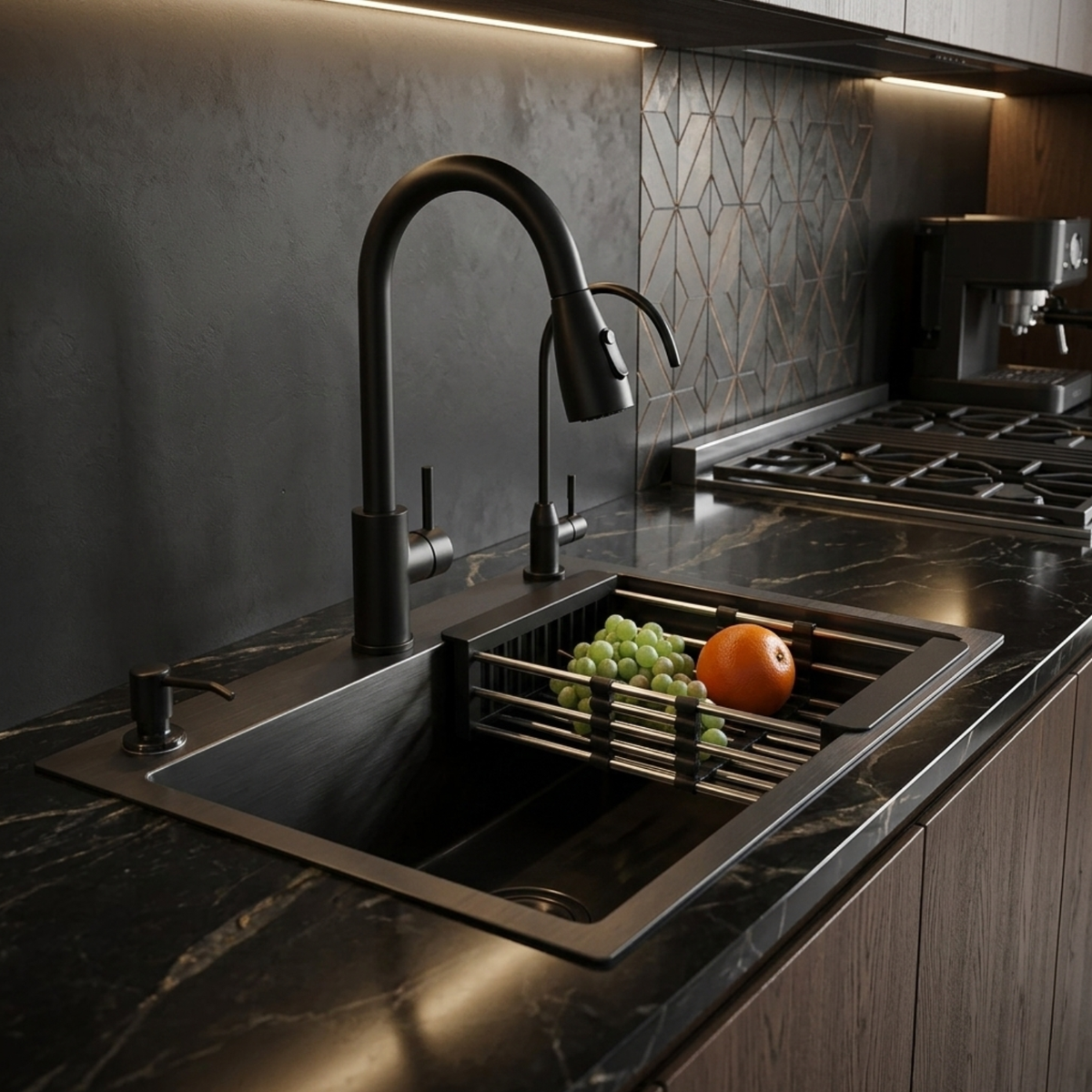 Staldvik - Kitchen Sink System with Pull-Out Faucet