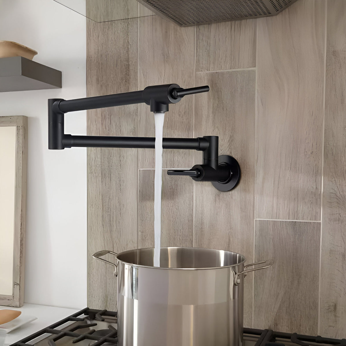 Jorstad - Wall Mounted Kitchen Faucet Modern Foldable Cold Only Pot Filler