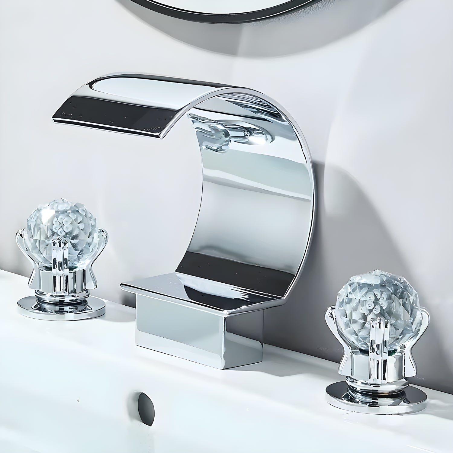 Halle - Three-Hole Waterfall Bathroom Faucet