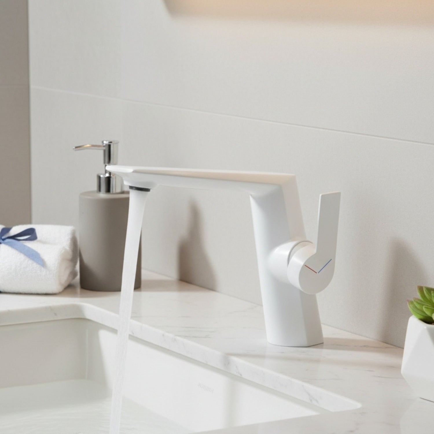 Halsa - Nordic Single Handle Hot & Cold Mixer Bathroom Sink Tap