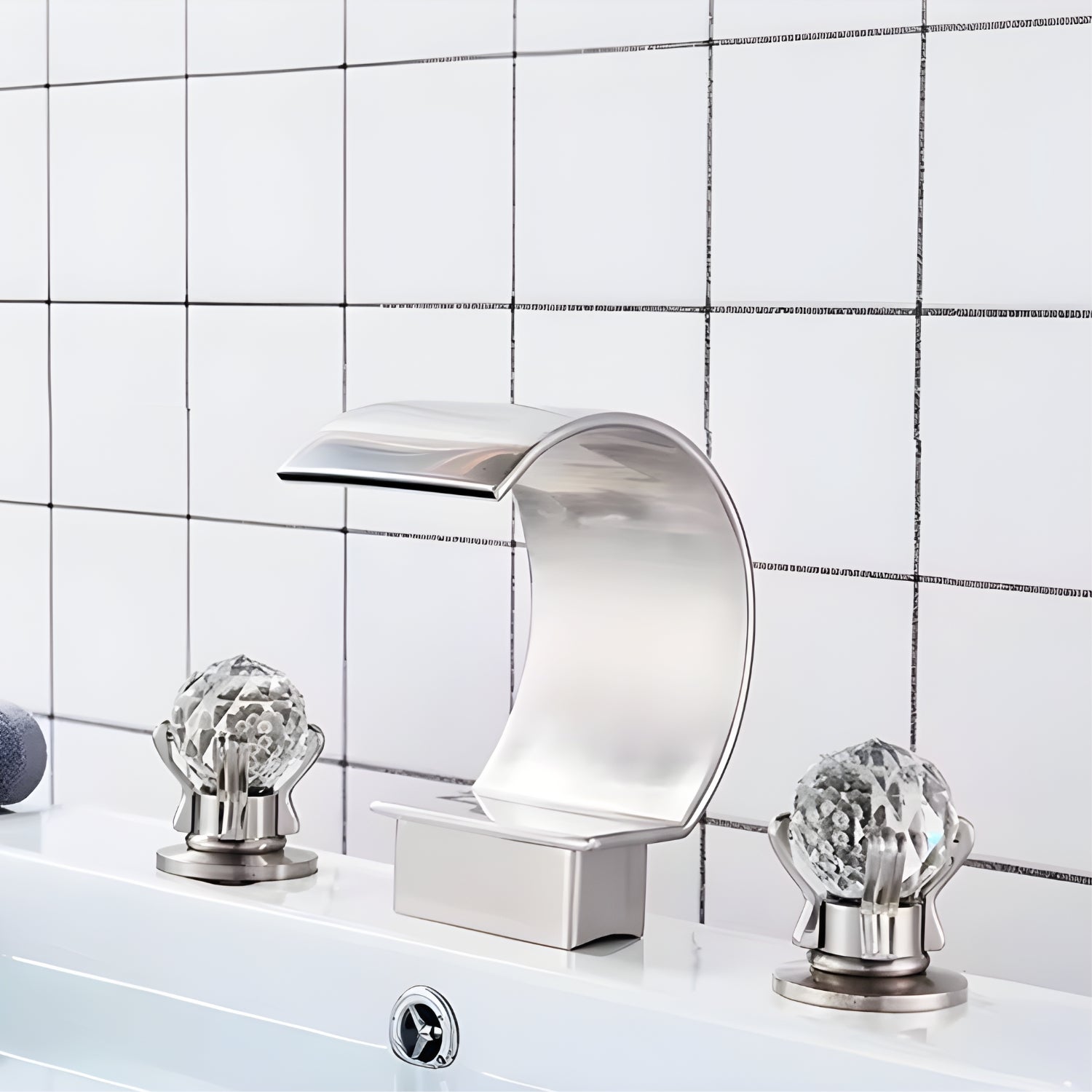 Halle - Three-Hole Waterfall Bathroom Faucet