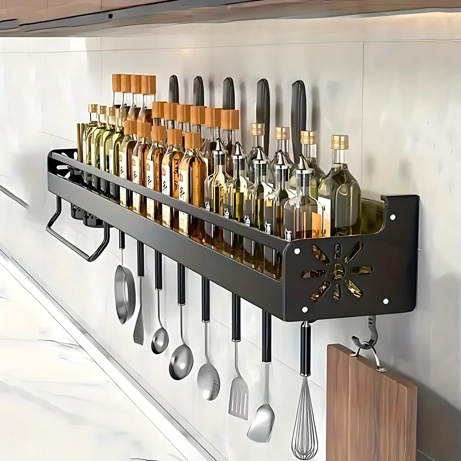 Kitchen wall dish rack