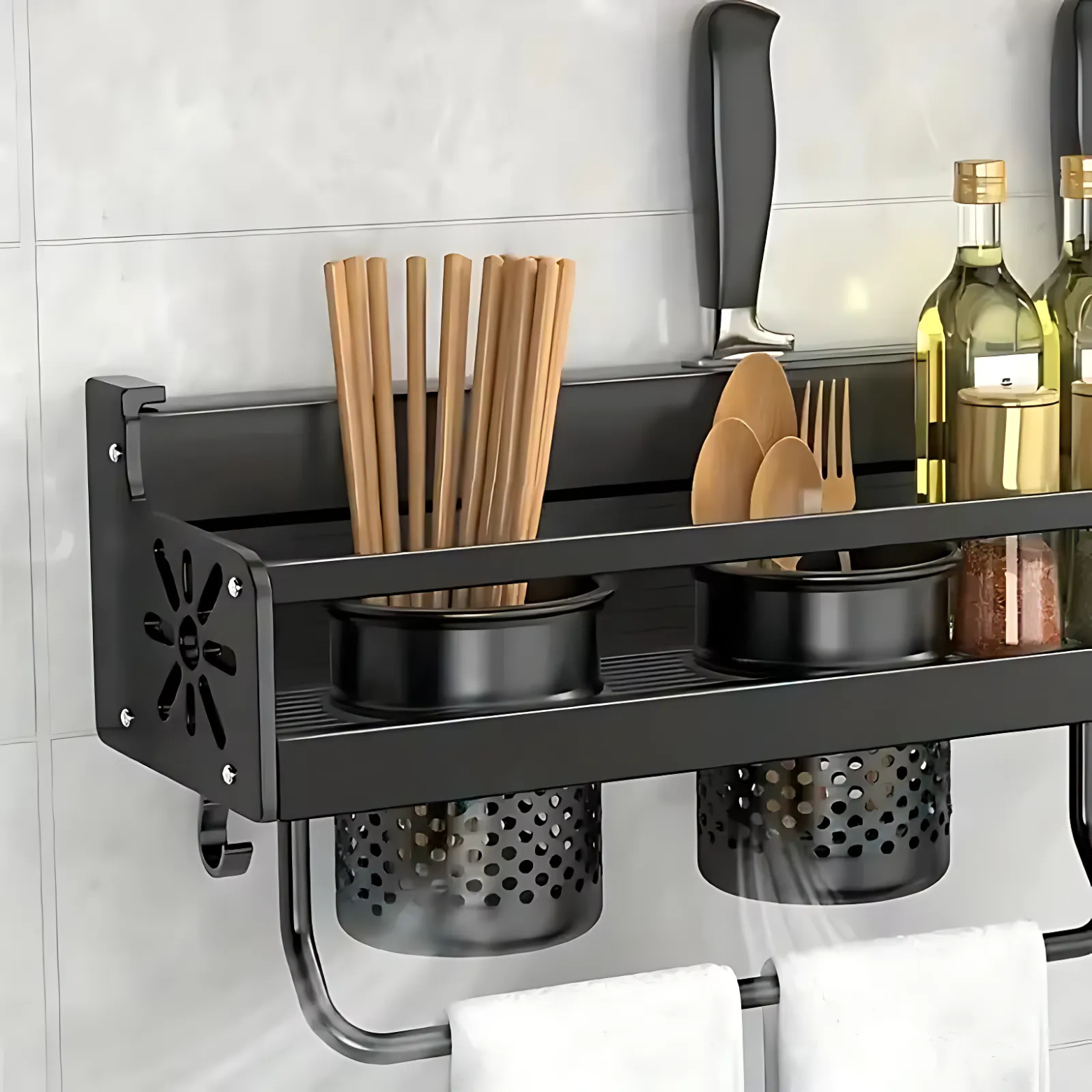 Kitchen wall dish rack