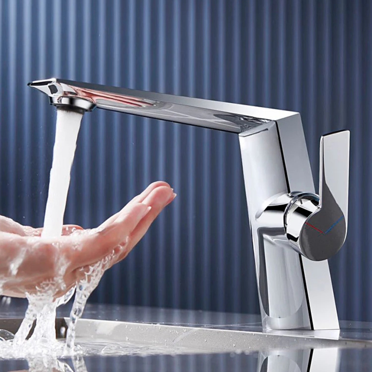 Halsa - Nordic Single Handle Hot & Cold Mixer Bathroom Sink Tap