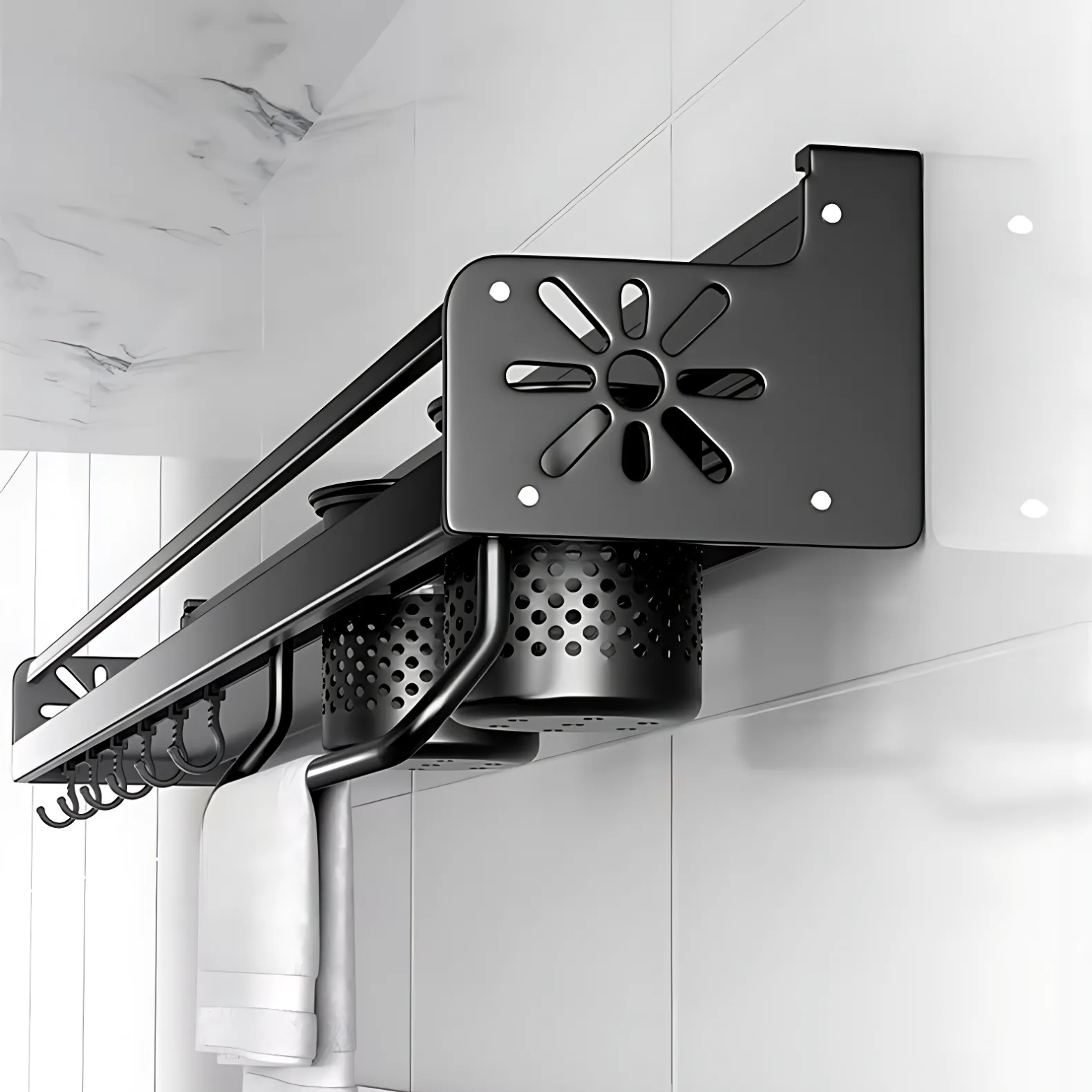 Kitchen wall dish rack