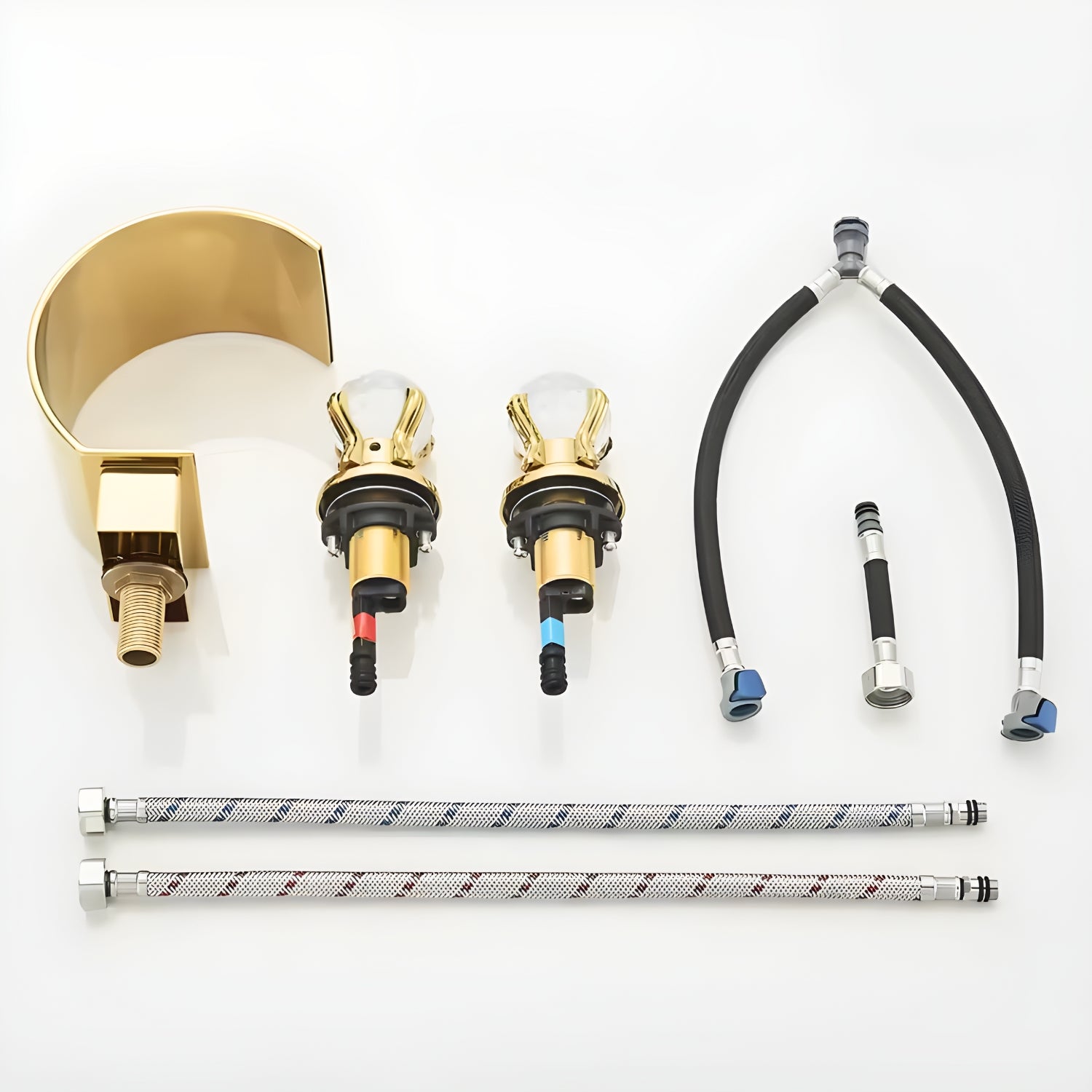 Halle - Three-Hole Waterfall Bathroom Faucet