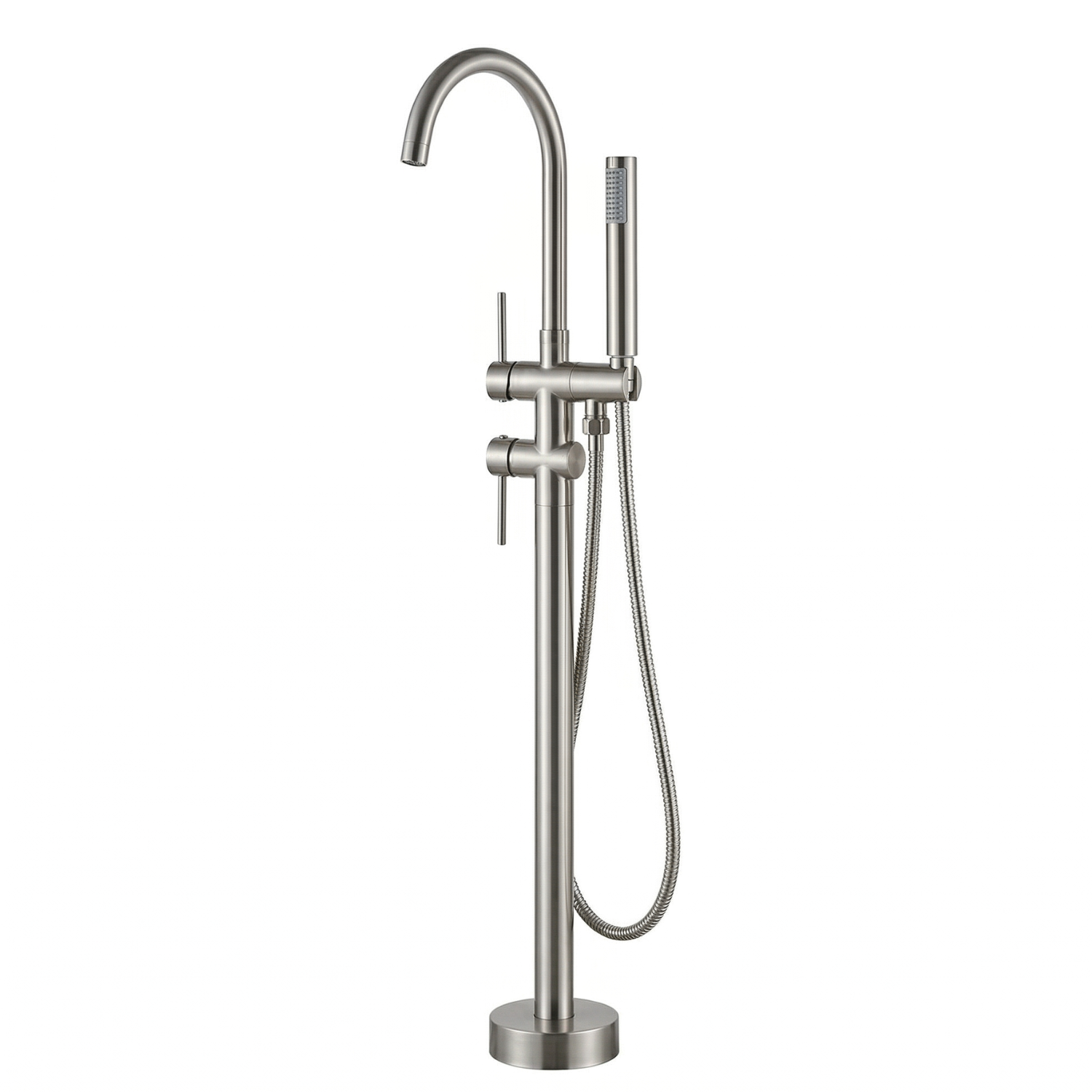 Klaralven - Bathtub Shower Faucet Set Floor Standing Shower System with 360 Swivel Spout Bathroom Bath Bathtub Mixer