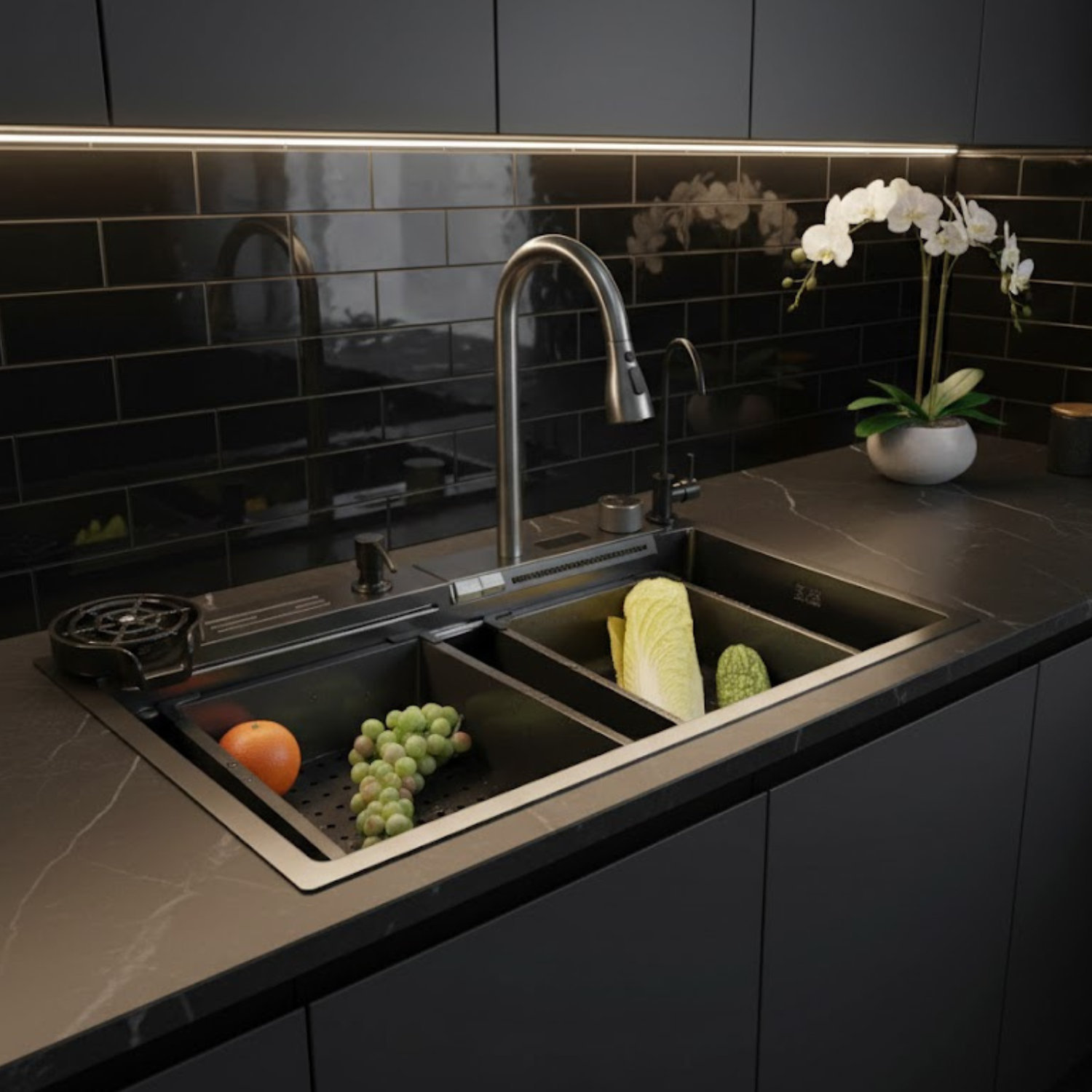 Assebakte - 29" Smart Waterfall Kitchen Sink