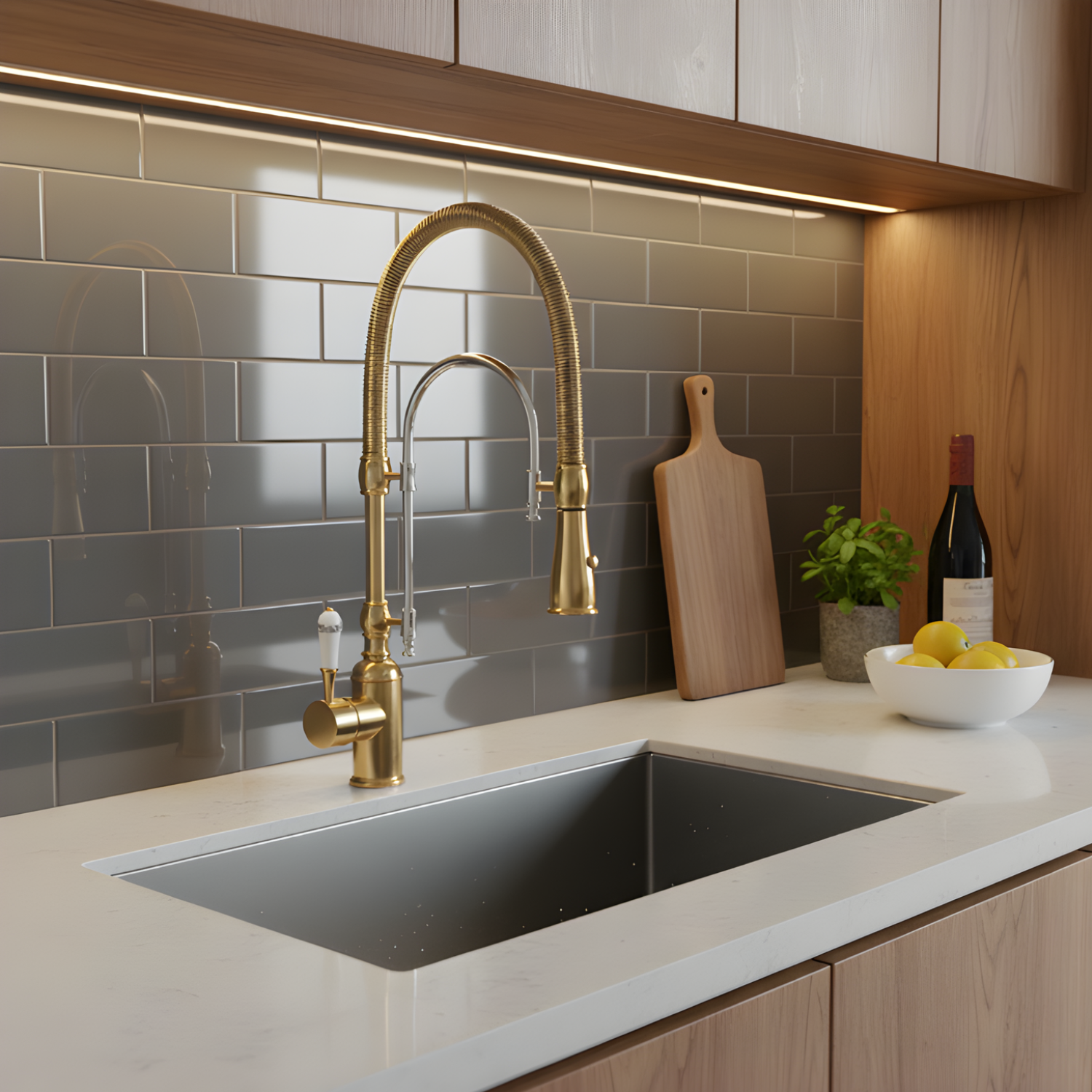 Visby - 360° Pull-Down Kitchen Faucet  with Spring Spout Hot & Cold Mixer