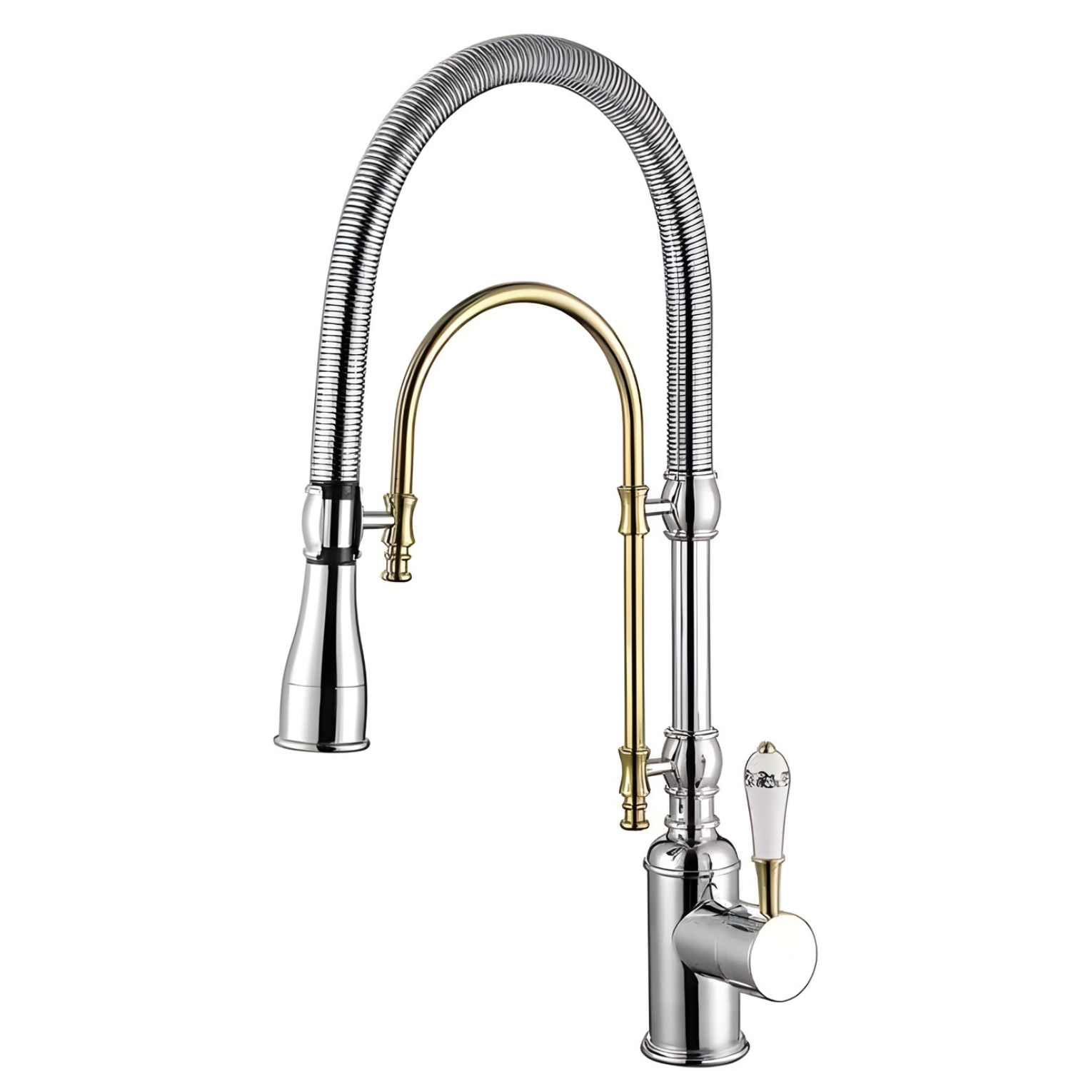 Visby - 360° Pull-Down Kitchen Faucet  with Spring Spout Hot & Cold Mixer
