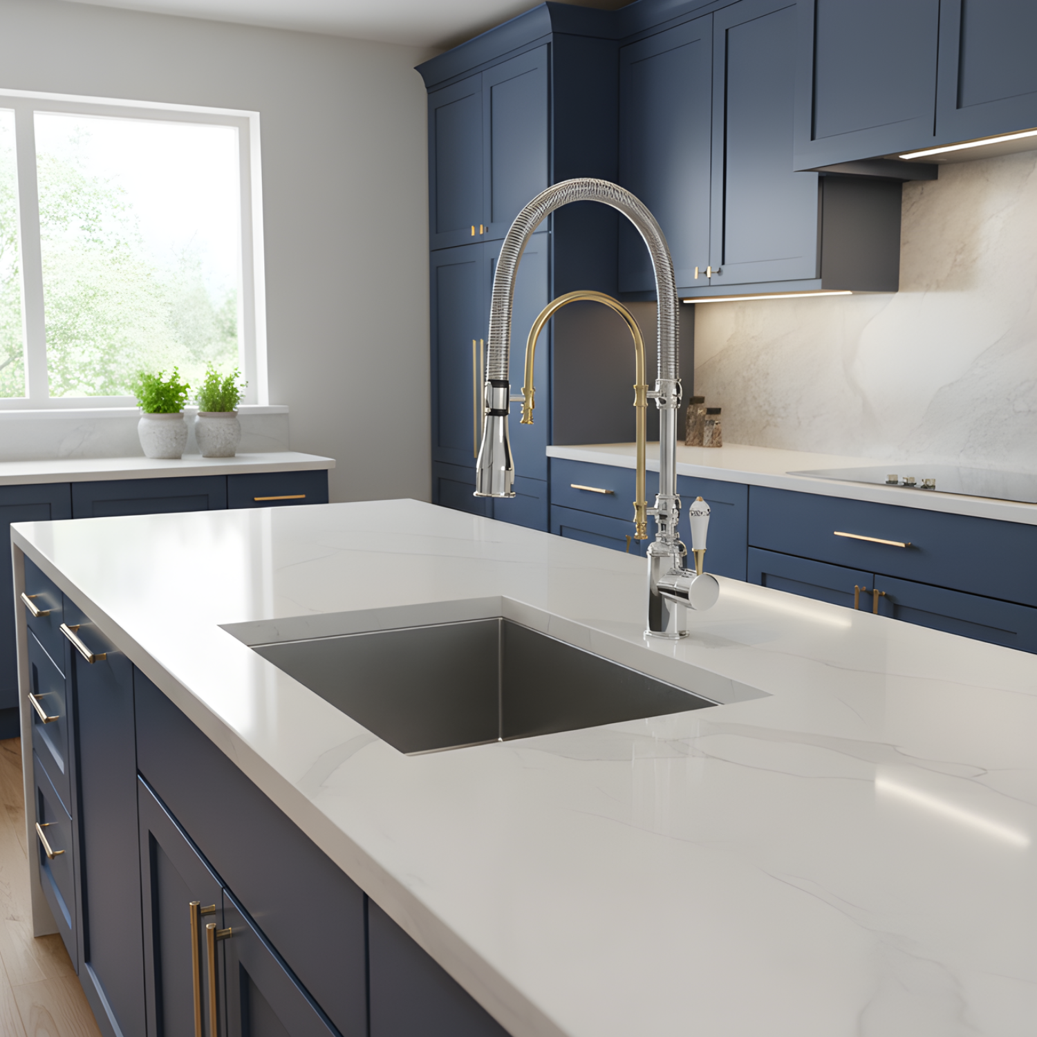 Visby - 360° Pull-Down Kitchen Faucet  with Spring Spout Hot & Cold Mixer