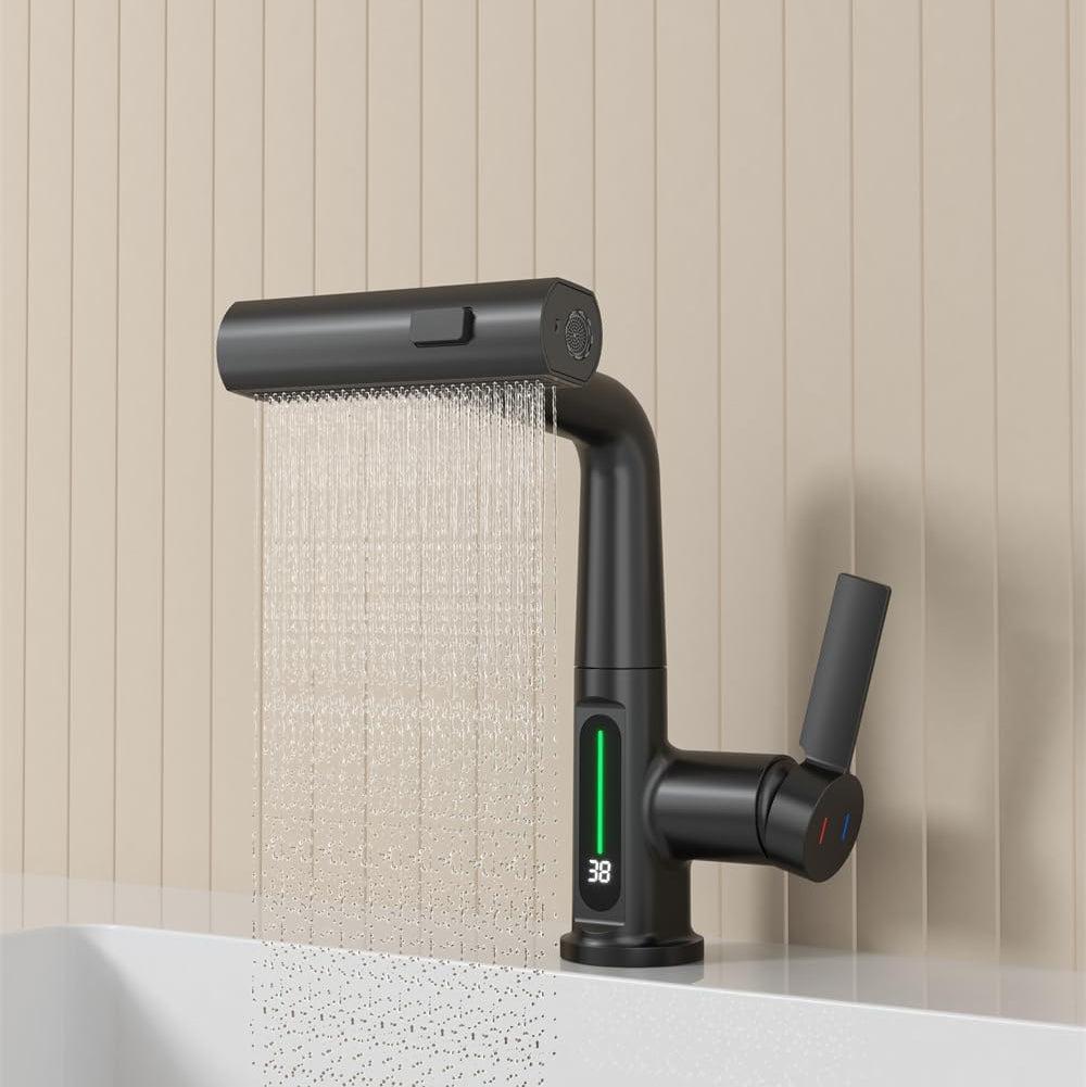Waterfall mode of a smart faucet