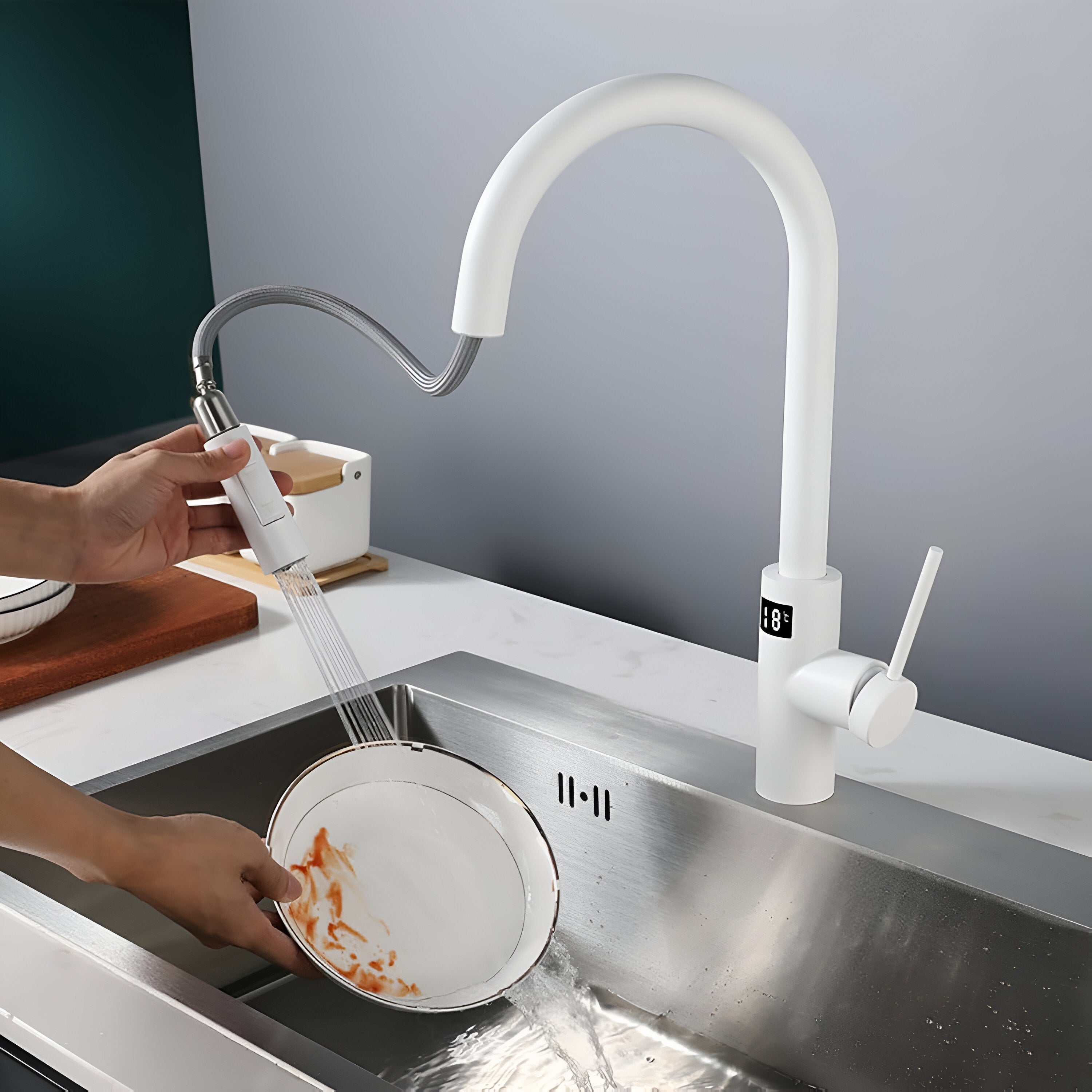 falkenberg smart touchless kitchen faucet pull out spout