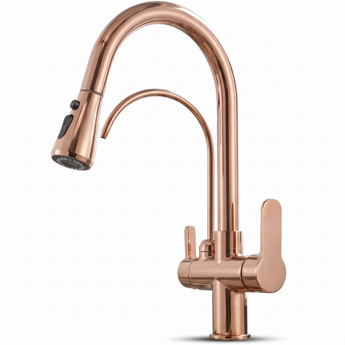 Karlstad - Three-Way Kitchen Faucet with Filter Tap & Pull-Down Spout for Kitchen Sink