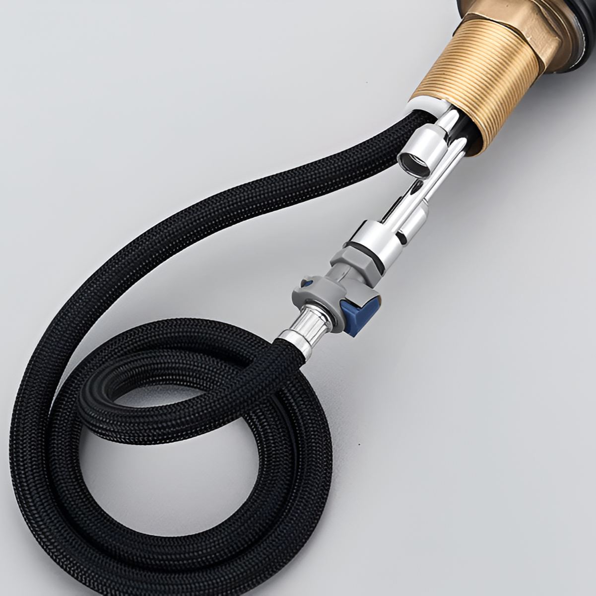 Black antique pull-out kitchen faucet