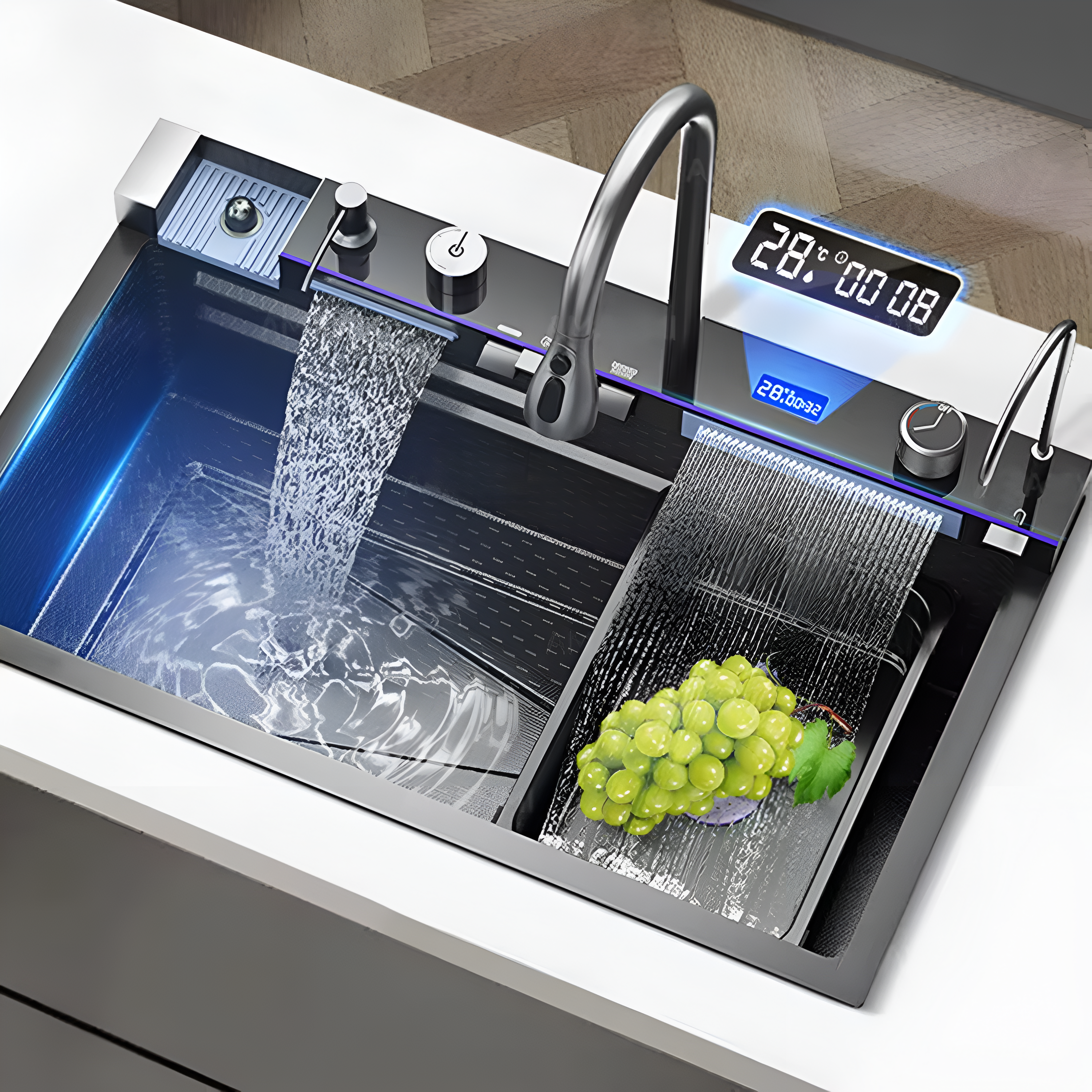 Smart workstation kitchen sink