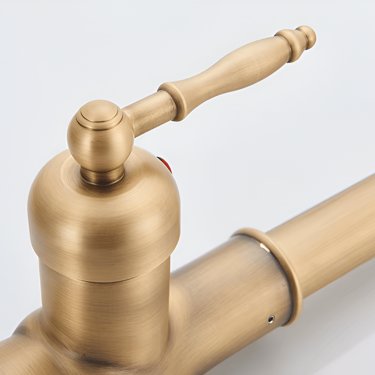 Wood antique pull-out kitchen faucet